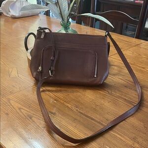 Nordstrom Elegant Brown Leather Shoulder Bag